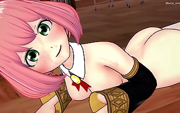 Excited Japanese Teen in Stockings Thrills in Steamy