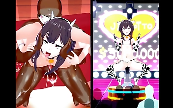 被 Irresistible Ass Queen Sucks Him Dry in a