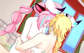 Moka's Desire Intense Tongue Play with Her BF's